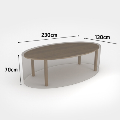 Zakrývacia plachta - oválny stôl